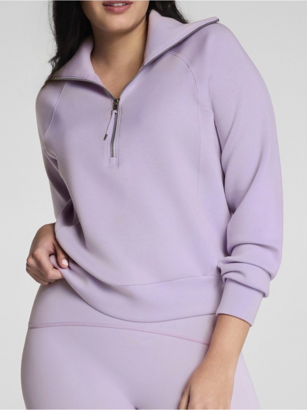 SPANX Women’s AirEssentials Half Zip S/P Cozy Athletic Lila S26